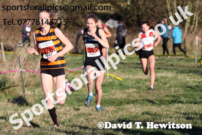 Girls under-15s North Eastern Cross Country, 2018 Northern Cross Country Champs., Wrekenton, Gateshead. Photo:  David T. Hewitson/Sports for All Pics